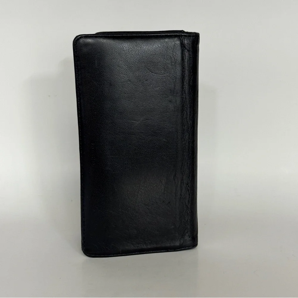 Vintage Harley-Davidson Black Leather Continental Checkbook Wallet